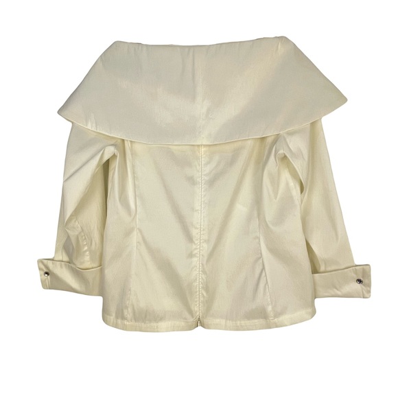 VTG Tadashi Shoji Off The Shoulder Blouse Ivory Size 12 Formal/Wedding/Evening - Picture 2 of 6